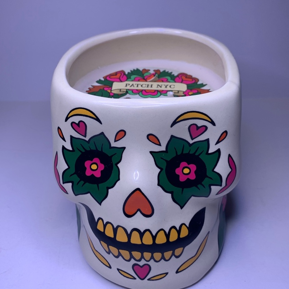NYC Day Of The Dead Skull Candle